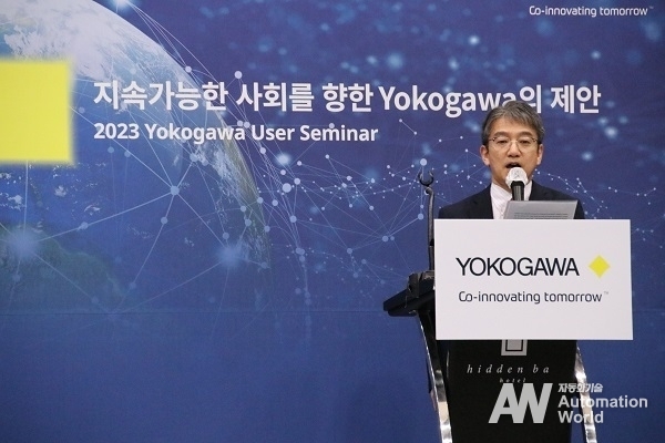 오프닝 스피치를 하고 있는 한국요꼬가와 사이토 대표 (제공: 한국요꼬가와)