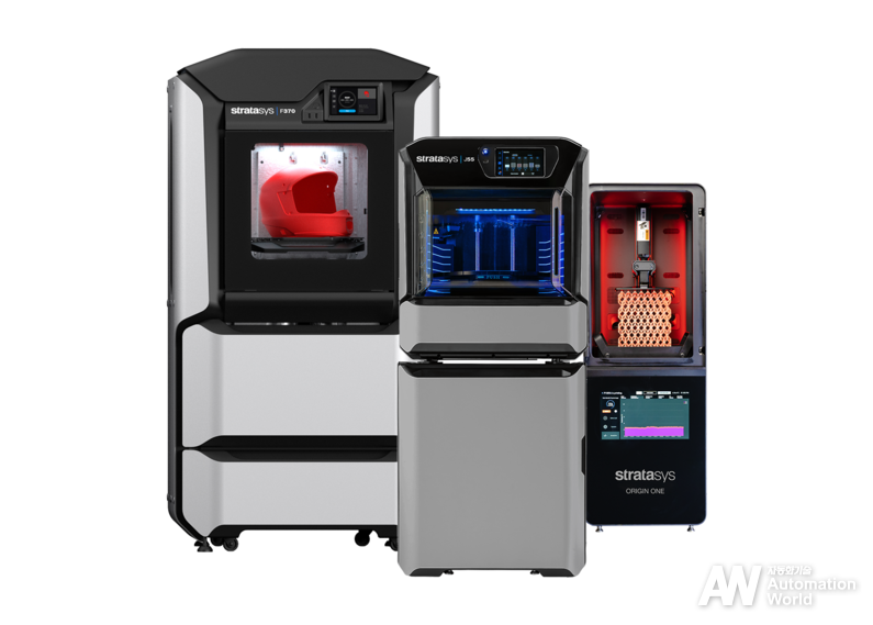 (왼쪽부터)F370, J55, Origin One 3D 프린터 (출처 : 스트라타시스 코리아)
