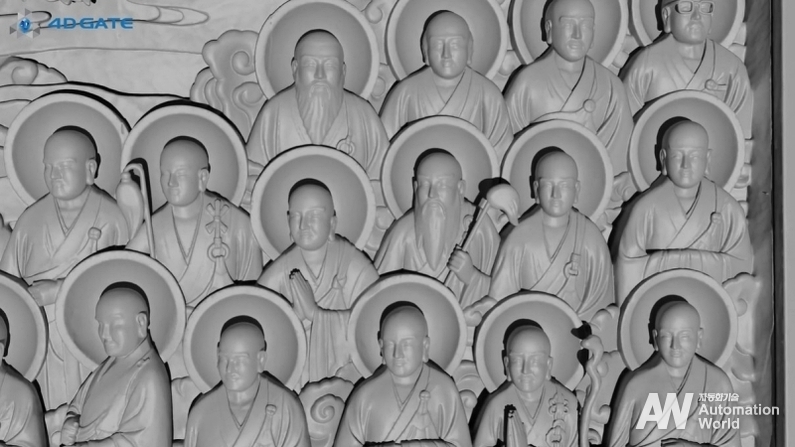 광명선원 대웅전 후불목탱화 3D 스캔 작업물 (출처:포디게이트)