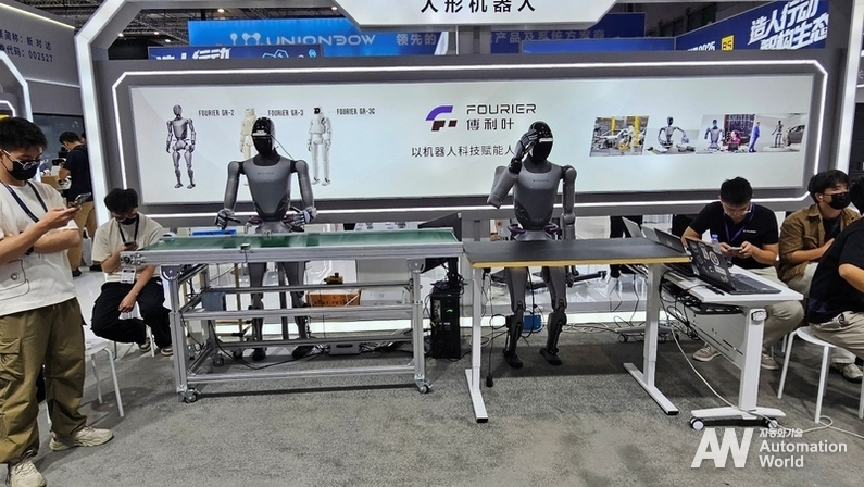 초정밀 로봇 구동 모듈 기술 업체 에스비비테크가 이번에 참관한 ‘2025 상하이 국제산업박람회(CIIF)’ 참가업체 '푸리에(Fourier)' 전시 부스 전경. (출처 : 에스비비테크)