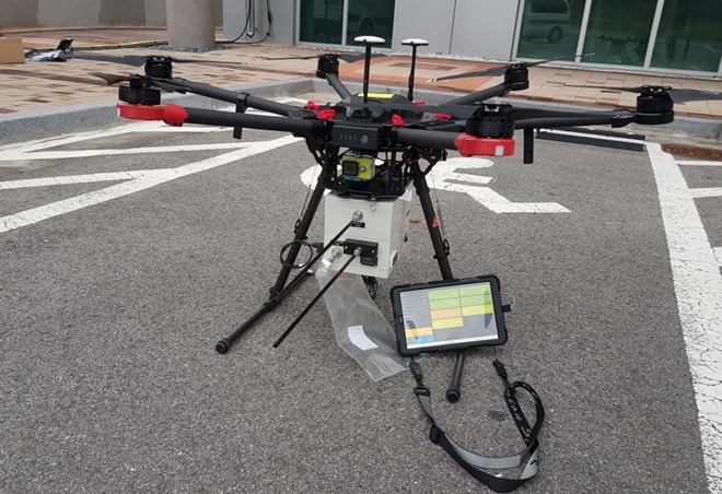 대기 오염물질 시료 채취용 드론. (출처: 연합뉴스)